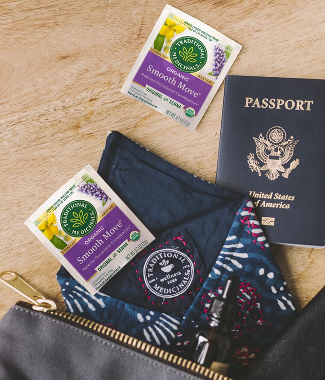 Traditional Medicinals Organic Smooth Move Herbal Stimulant Laxative Wrapped Tea Bags,16 ct