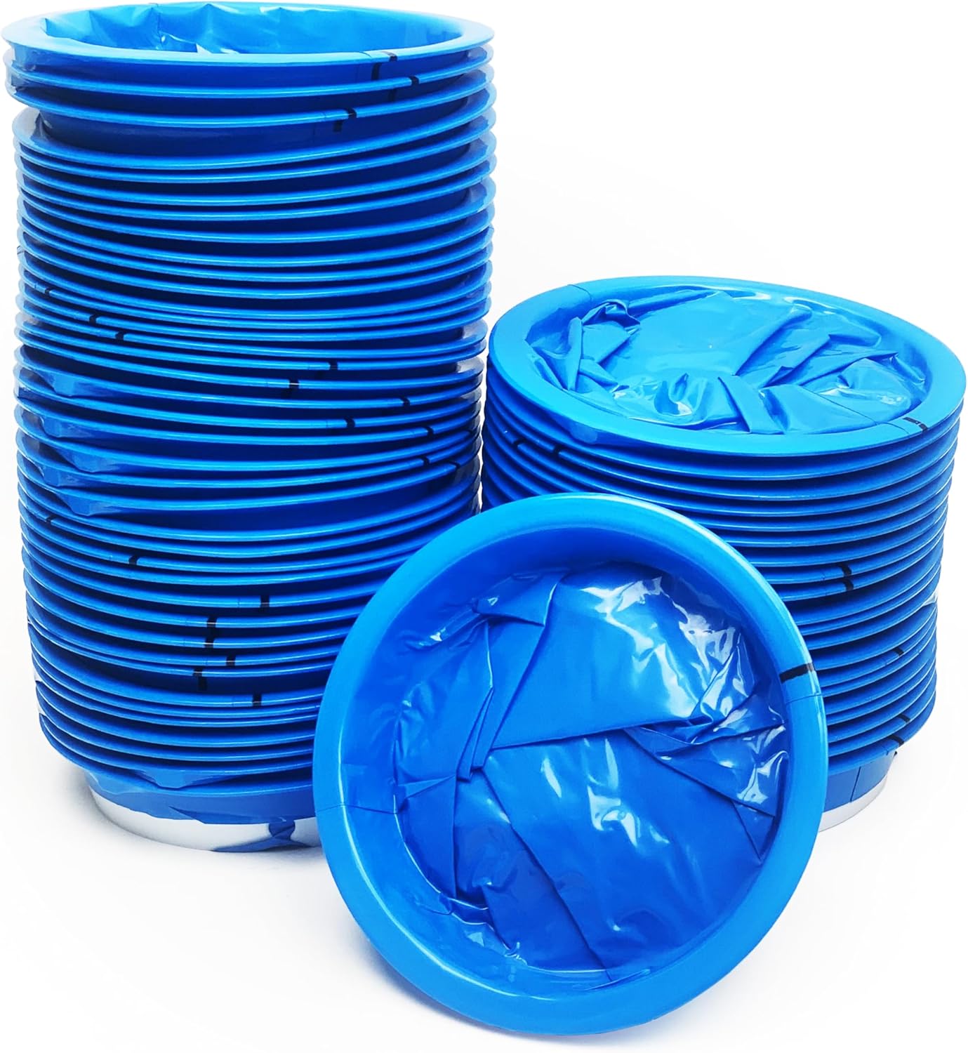 PUROSUR 60 Count Vomit Bag Portable Emesis Puke Bags Leak Resistant Portable 1000ml Sickness Bags for Motion Sickness, Travel, Car, Airplane, Taxi Use (Blue)