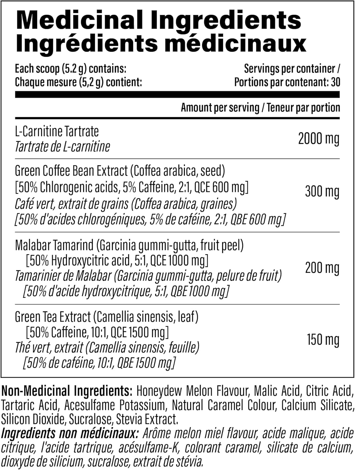 Carnibolic Honeydew Melon 30 份 - 低刺激脂肪燃燒劑 - 食慾抑制劑