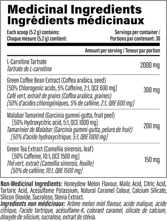 Carnibolic Honeydew Melon 30 份 - 低刺激脂肪燃烧剂 - 食欲抑制剂