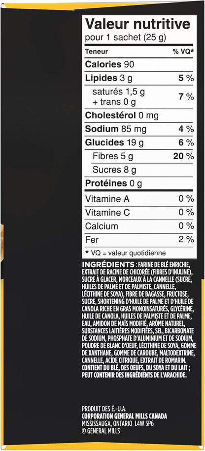 Fibre 1 Delights Bar 柠檬味，5条装，125克 & Delights 肉桂卷味，5条装