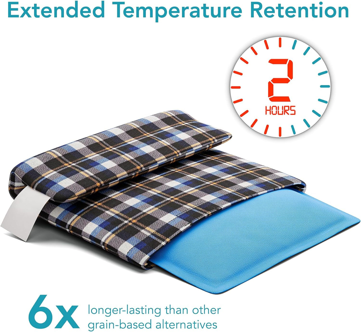 ProActive Therm-O-Clay Multi-Use Compress – Reusable Hot & Cold Therapy Pack – Natural Clay-Filled Heat & Ice Bag for Pain Relief, Muscle Aches, Joint Stiffness, Inflammation – Soft Washable Cover