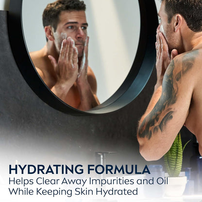NIVEA MEN Protect & Care Refreshing Face Wash, Men’s Face Cleanser with Pro-Vitamin B5 & Aloe Vera, Moisturizing Men's Face Wash, No Drying Alcohol, Dermatologically-Tested Skin Care, 150mL