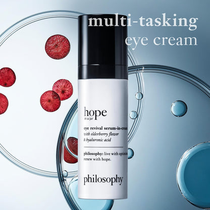 PHILOSOPHY hope in a jar trial set 3 pieces: smooth-glow moisturizer 15ml + eye revival serum in cream 3ml + biome-balance glow serum 3ml