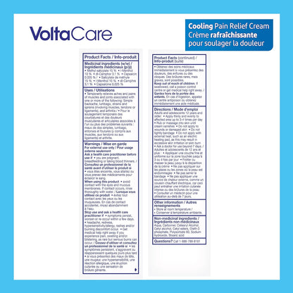 VOLTACARE 清涼止痛膏，來自 Voltaren，肌肉、關節和背部疼痛，外用止痛膏，65 克