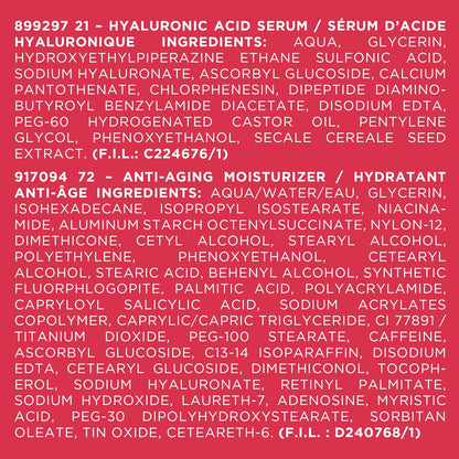 L’Oréal Paris Hydration Skincare Kit with Hyaluronic Acid Serum and Day Moisturizer for Face with Pro Retinol, Vitamin C and Hyaluronic Acid, Revitalift Triple Power LZR, Skincare Kit, 2 Count