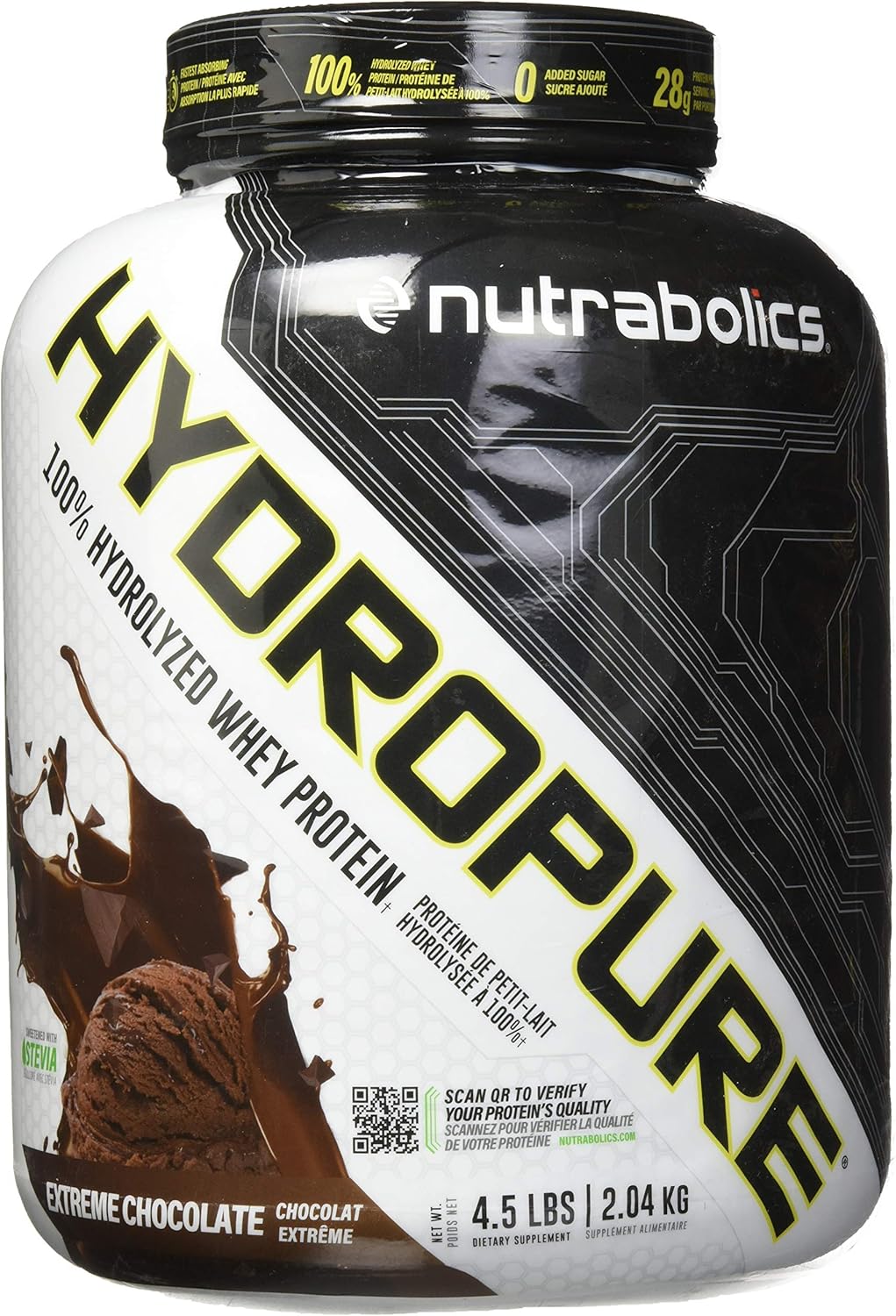 Nutrabolics Hydropure，100% 水解乳清蛋白，極致巧克力味，4.5 磅