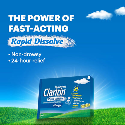 开瑞坦速溶抗过敏药，24小时不瞌睡缓解，10毫克，10片装