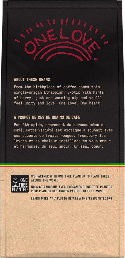 Marley Coffee One Love 100% 衣索比亞研磨咖啡，中度烘焙，10 盎司