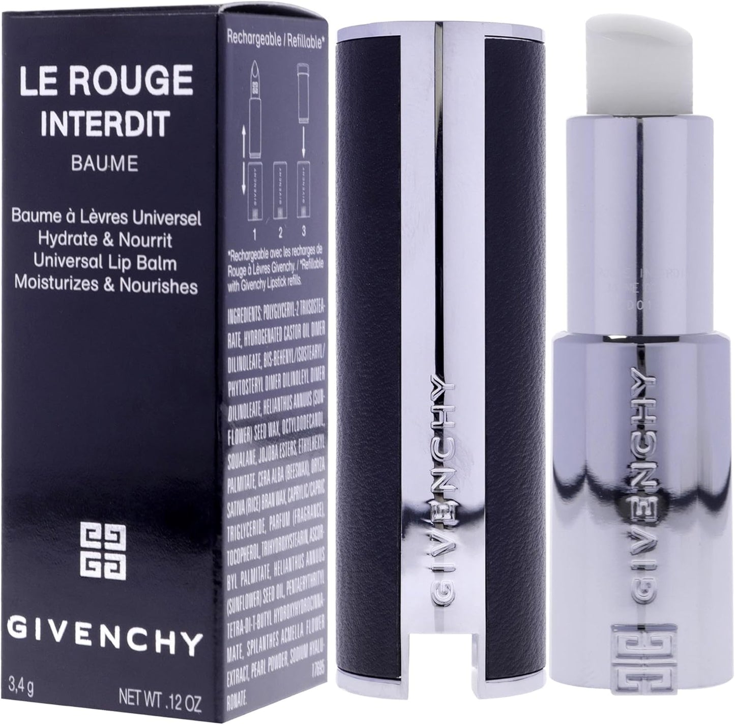Givenchy Le Rouge Interdit Baume Lip Balm - 00 Natural Finish Lip Balm Women 0.12 oz