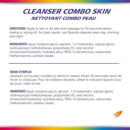 Spectro Facial Cleanser for Combination Skin, Fragrance and Dye Free, Pump Dispenser, 500 mL