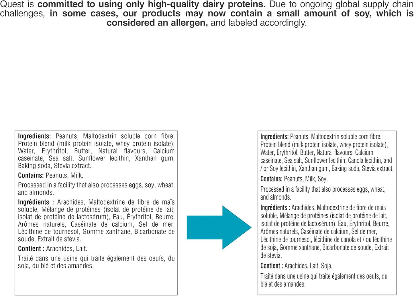 Quest Nutrition Peanut Butter High Protein Cookie, Low Sugar, High Fibre, Keto Friendly, 15g Protein, 1g Sugar, 12ct