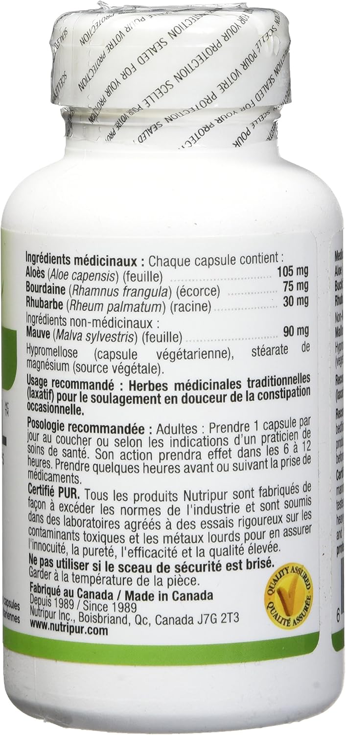 Nutripur Laxatil - 天然瀉藥，60 粒素食膠囊（1 包）