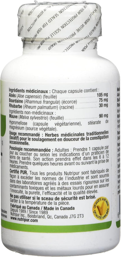 Nutripur Laxatil - 天然瀉藥，60 粒素食膠囊（1 包）