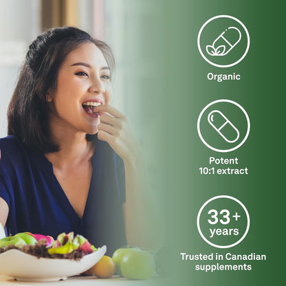 Organika 火雞尾蘑菇 - 有機 450 毫克 10:1 萃取物 - 免疫支持 - 90 粒膠囊