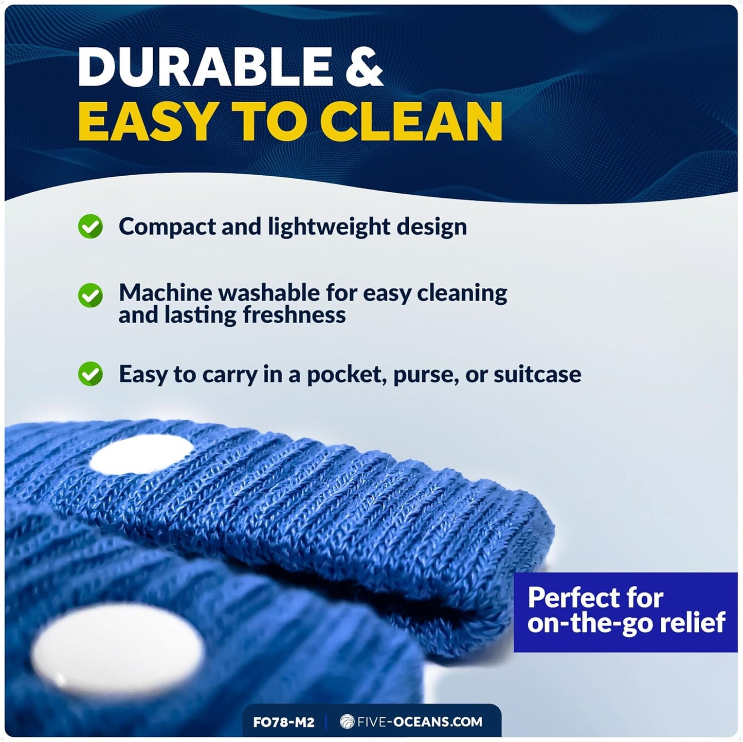 Five Oceans 暈船手環 - 暈船指壓腕帶，可自然緩解噁心、頭暈、嘔吐和暈動病 - 2 對（4 個腕帶） - FO78-M2