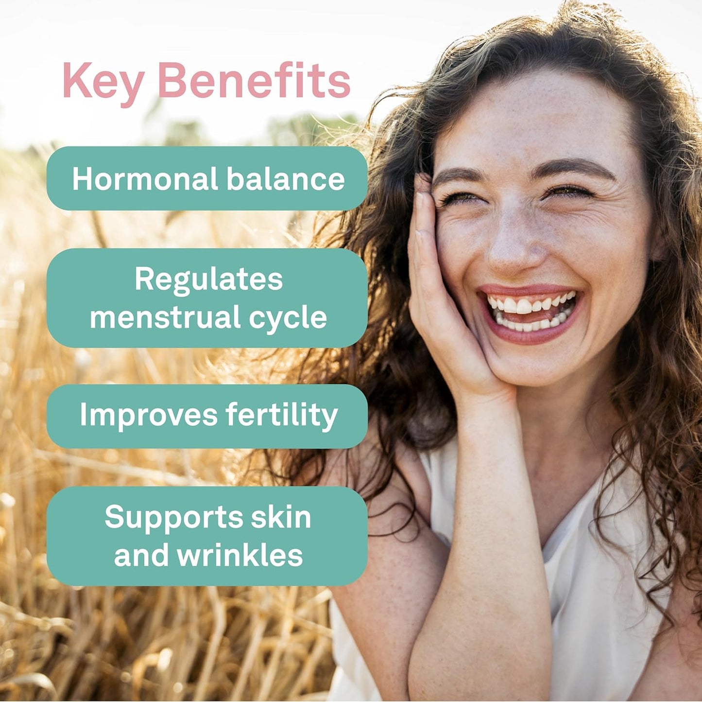 Organika Canadian-Made Marine Collagen PCOS Relief Powder - Clinically Researched 40:1 Inositol Blend, Folate, B12 - Helps support Hormone Balance, Menstrual Cycle and Fertility - 283g