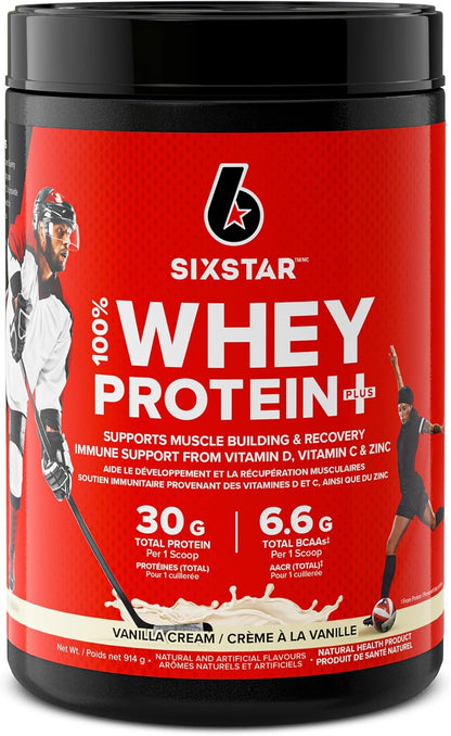 锻炼前 + 减重配方，Six Star 锻炼前爆炸式能量粉和乳清蛋白粉，Six Star 100% 乳清蛋白 Plus，乳清分离蛋白和肽，瘦蛋白粉