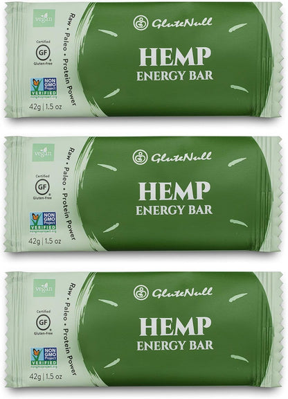 Glutenull Bakery Individually Wrapped Gluten-Free Breakfast Energy Bar, Raw Hemp, 12 Count