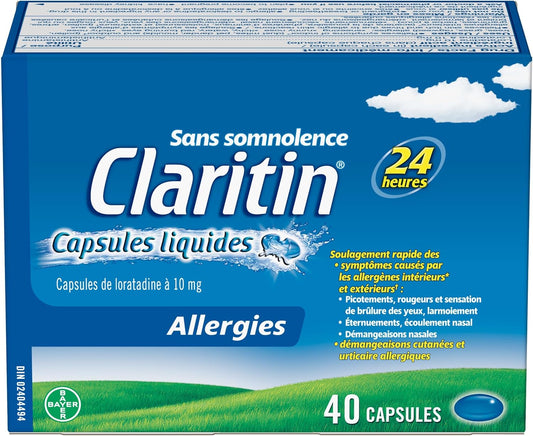 开瑞坦液体胶囊过敏药，速效 24 小时不瞌睡缓解，10 毫克，40 粒