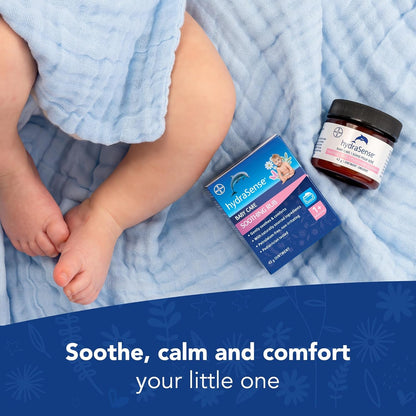 hydraSense 婴儿护理舒缓膏 – 温和舒缓，舒适呵护，不含凡士林，无刺激性，采用天然成分桉树、薰衣草和洋甘菊制成，经儿科医生测试。43克