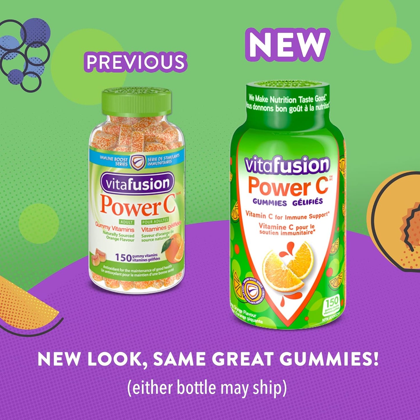 Vitafusion Power C 成人維生素軟糖，抗氧化劑1，免疫功能2，150 顆（1.5 個月用量），包裝可能有所不同。