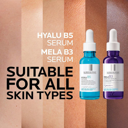 La Roche-Posay Hyaluronic Acid Face Serum, Hyalu B5 Hyaluronic Acid Serum for Face, with Vitamin B5 & Anti-Aging BUNDLES with Mela B3 Serum or Ultra Fluid SPF 50+. Suitable for Sensitive Skin