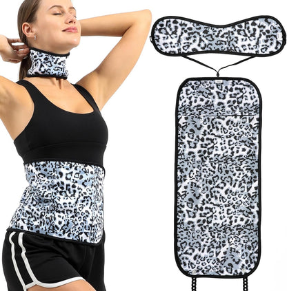 KANAV 2 件装蓖麻油腰颈包 - 可重复使用有机棉法兰绒蓖麻油包，用于肝脏排毒、甲状腺便秘、失眠和炎症（不含油）