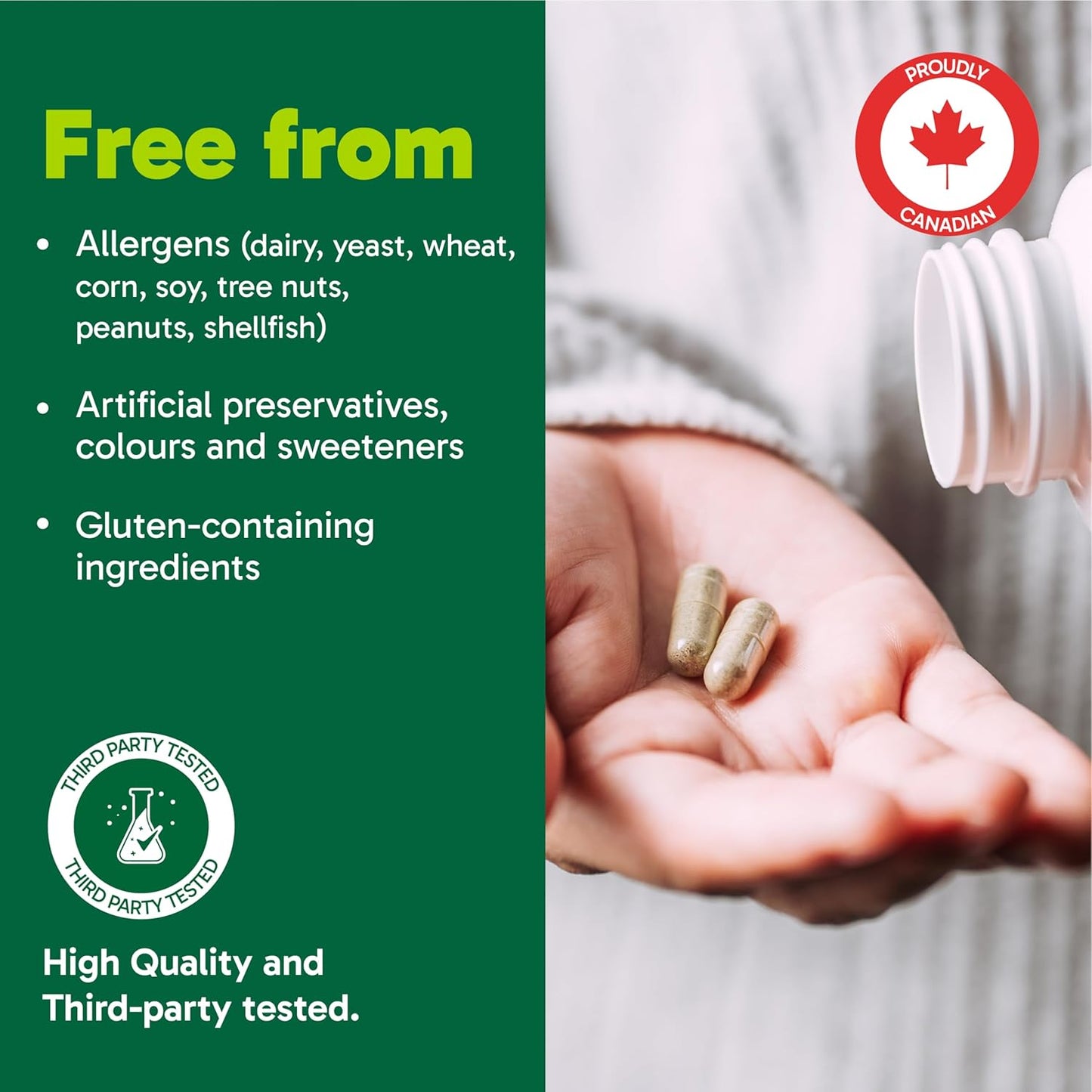 Organika Canadian-Made Vegetarian Collagen - Sourced From Natural Eggshell Membrane | For Healthier Skin, Hair, Nails and Joints - 60vcaps