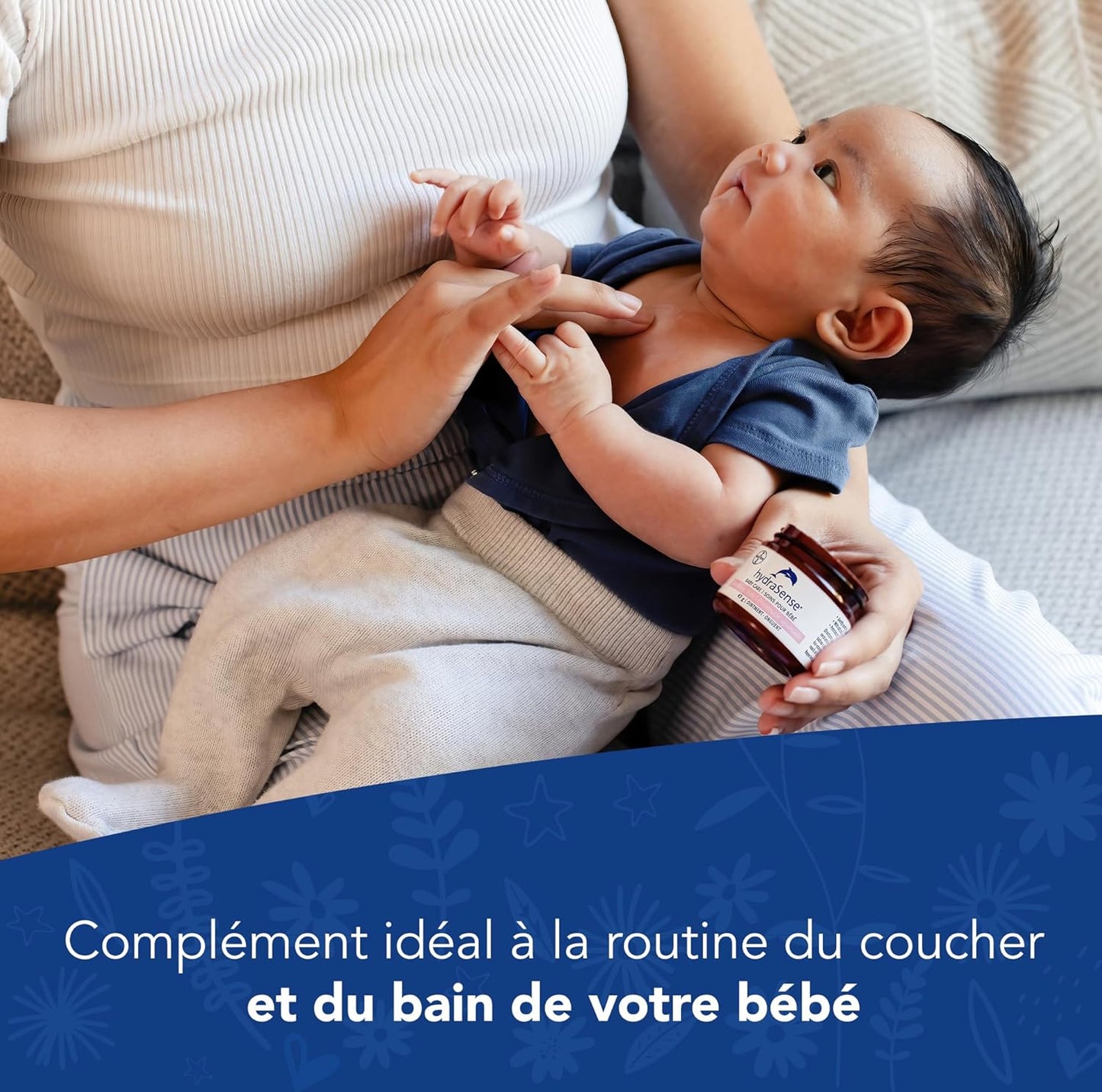 hydraSense 婴儿护理舒缓膏 – 温和舒缓，舒适呵护，不含凡士林，无刺激性，采用天然成分桉树、薰衣草和洋甘菊制成，经儿科医生测试。43克