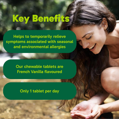 Organika 加拿大制造过敏缓解片 - 26 毫克鹌鹑蛋，经临床研究，天然来源，日夜使用，缓解眼痒、鼻塞、流鼻涕 - 每日仅需 1 片 - 60 片