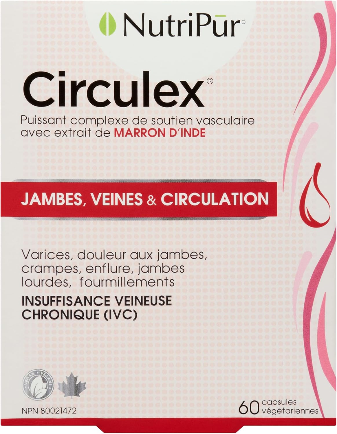Nutripur Circulex, Venous Insufficiency, 60 vegetarian capsules