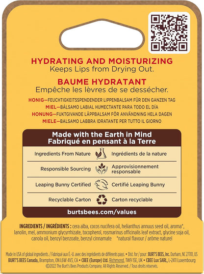 Honey Moisturizing Lip Balm Blister by Burts Bees for Unisex - 0.15 oz Lip Balm