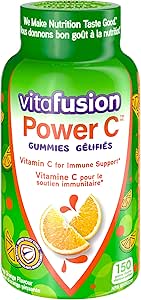 Vitafusion Power C 成人維生素軟糖，抗氧化劑1，免疫功能2，150 顆（1.5 個月用量），包裝可能有所不同。