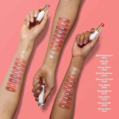 Revlon Super Lustrous Glass Shine Balm, Hydrating Tinted Lip Balm, Sheer, Glossy Shiny Finish, 008 Rum Raisin, 0.11 oz