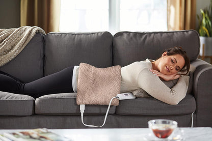 Sunbeam AdvancedHeat 加热垫，特大号，黑色 & 高级加热垫采用 XpressHeat 技术，特大号，棕色