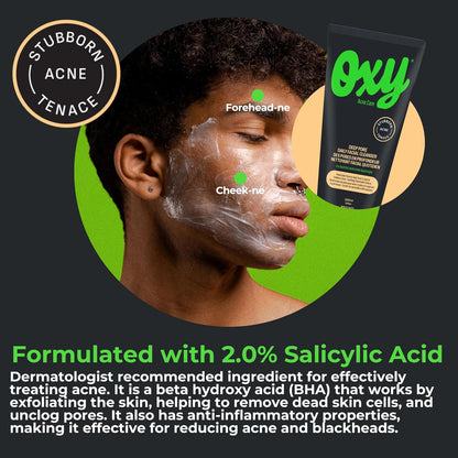 Oxy Deep Pore Daily Facial Cleanser - Salicylic Acid (2.0%) – Stubborn Acne Control - Helps Treat, and Prevent Breakouts – Paraben Free - Dermatologist Tested