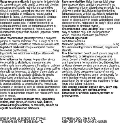 Nature’s Harmony® 強效褪黑素 5 毫克（105 片）