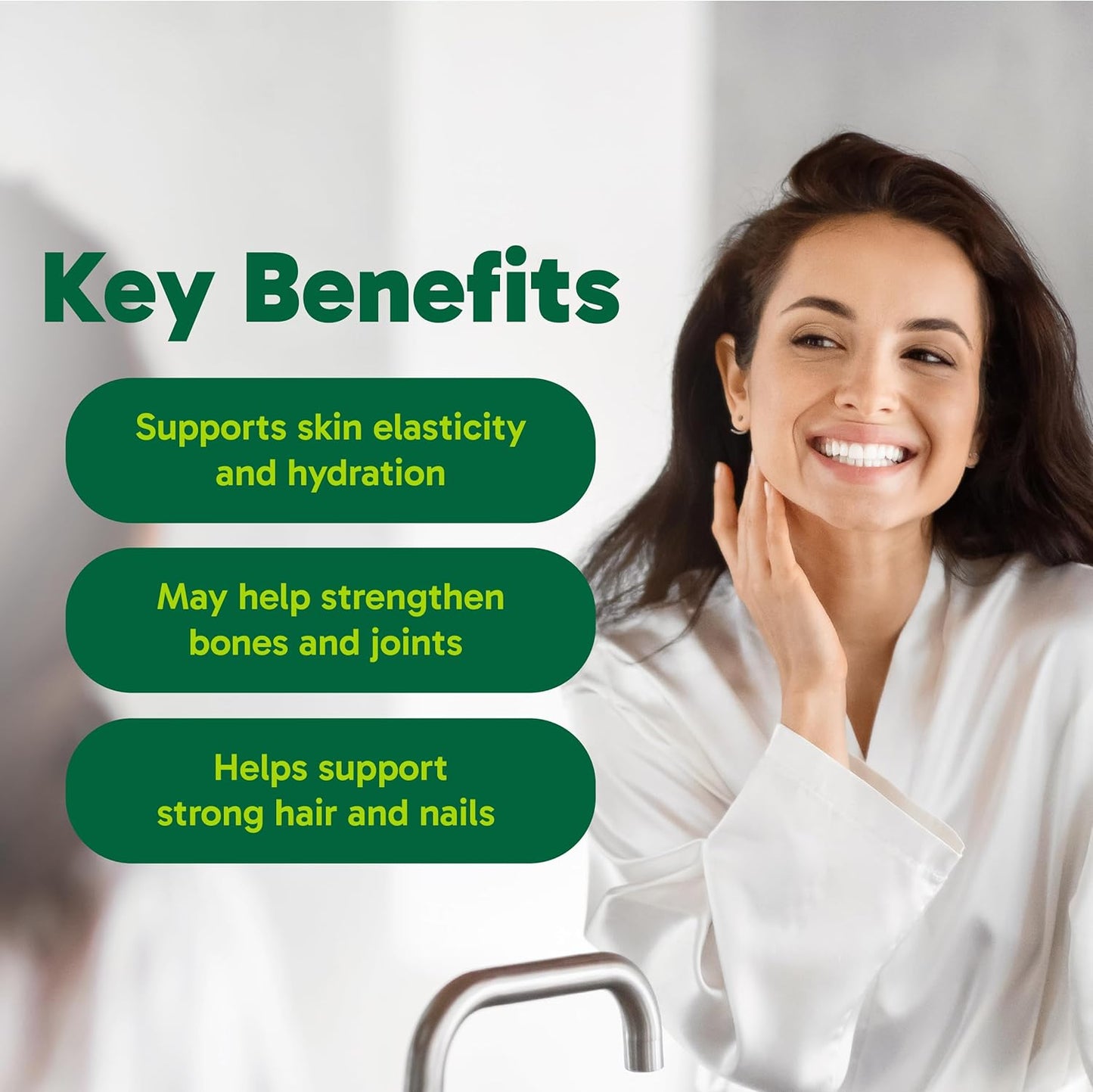 Organika 膠原蛋白軟糖 - 藍莓口味 - 每份含 2500 毫克膠原蛋白，另加生物素，有益於皮膚、頭髮和關節健康，牧場飼養的牛，不含麩質和乳製品，90 粒軟糖