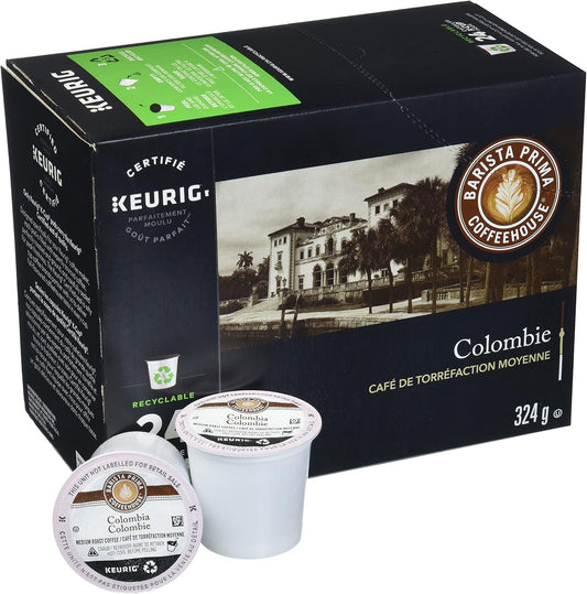 Barista Prima Coffeehouse 哥伦比亚，中度深度烘焙咖啡，96 支