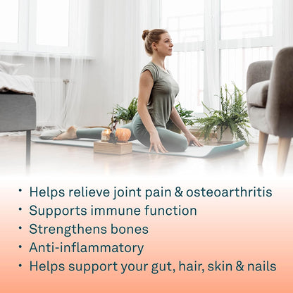 Organika Enhanced Collagen Bone and Joint Powder- with Glucosamine, MSM, Chondroitin Sulfate & Full Spectrum Collagen Type 1, 2, 3- Bovine, Marine, and Chicken Collagen Combination