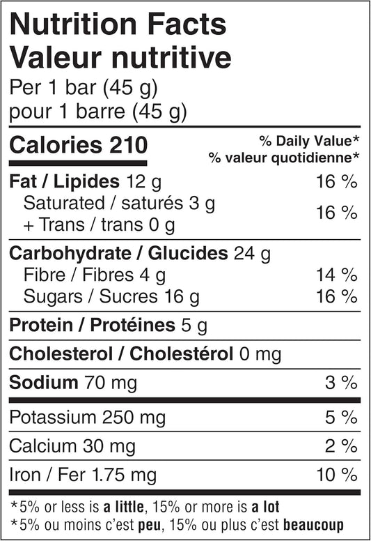 LÄRABAR 花生酱巧克力碎、水果坚果能量棒，16条装，无麸质，纯素，家庭装，零食棒