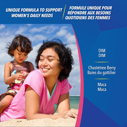 Progressive Advanced 成人女性每日複合維生素，含DIM、聖潔莓和瑪卡。支持免疫健康、能量和荷爾蒙健康，100% 完整配方，加拿大製造，120 粒