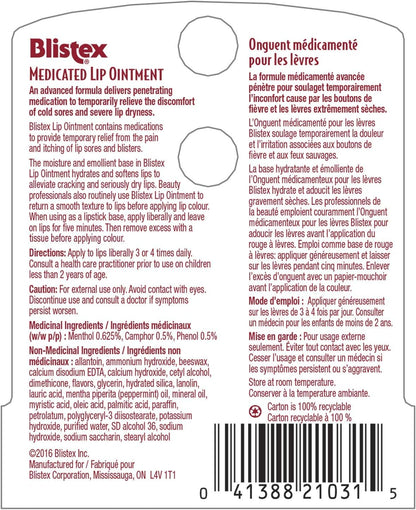 Blistex Medicated Lip Ointment, 6gm