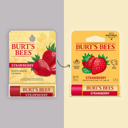 Burt's Bees 保濕潤唇膏，草莓口味，0.15 盎司