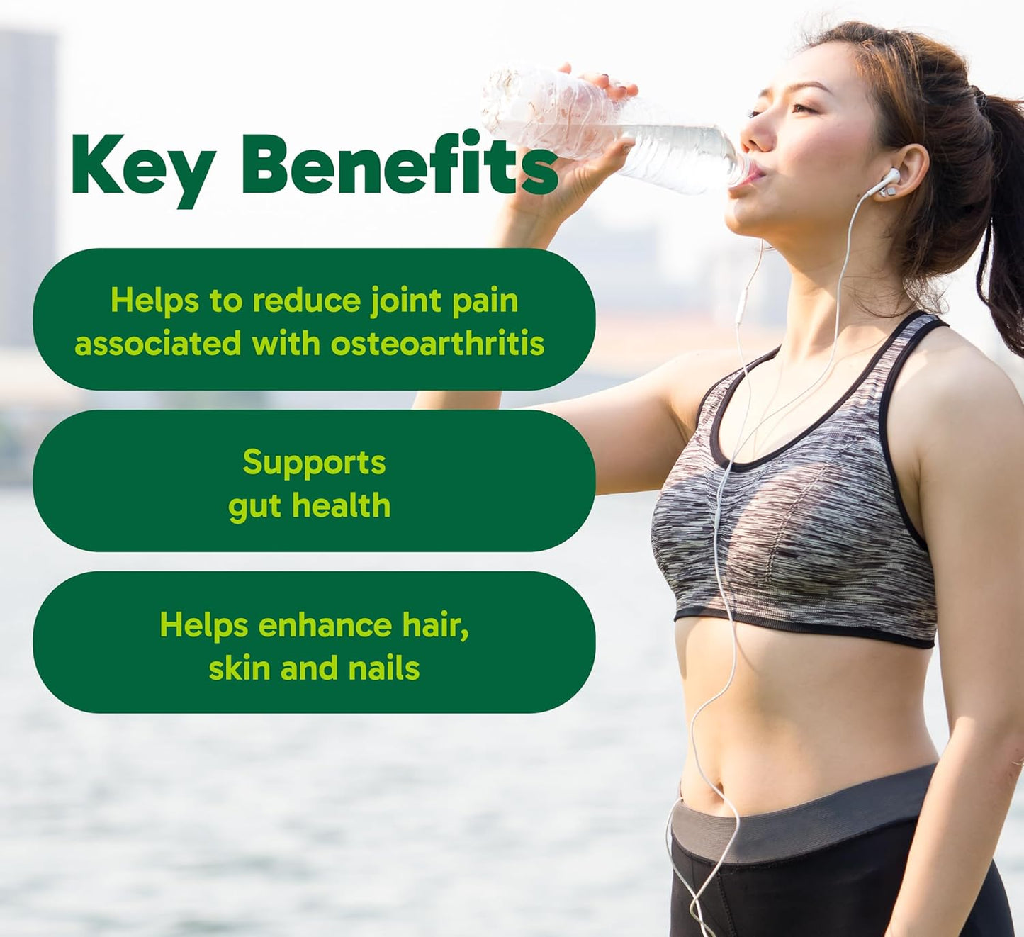 Organika 增強型膠原蛋白膠囊 - 有益於頭髮、皮膚、指甲和關節健康 - 水解，吸收更佳 - 草飼，非基因改造 - 240 粒膠囊