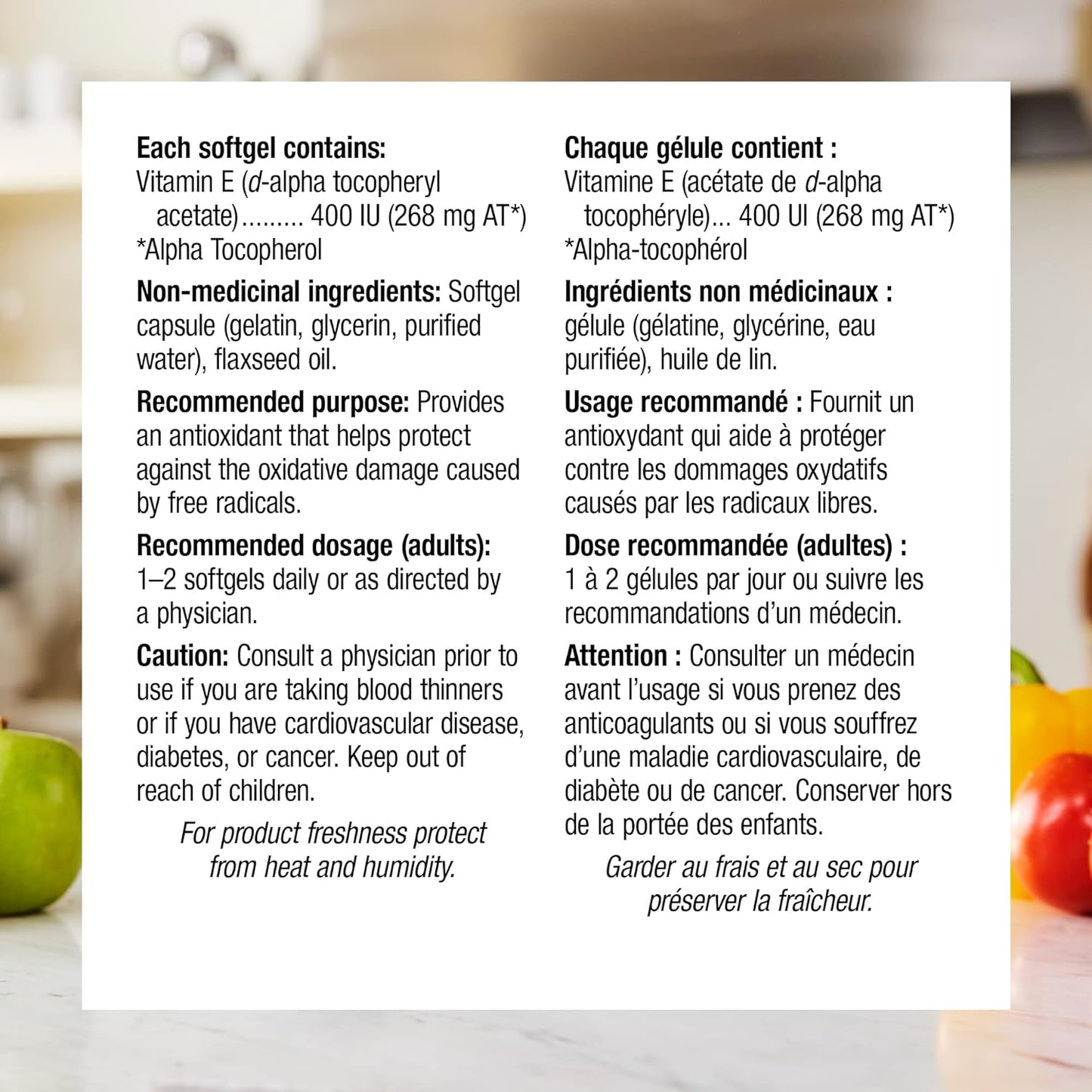 Webber Naturals 维生素 D3 1000 IU，500 粒软胶囊，有益于骨骼和牙齿健康，并有助于维持身体健康；维生素 E 400 IU，120 粒软胶囊，天然维生素 E 来源，具有抗氧化作用