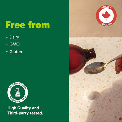 Organika 液體鋅和維生素 C - 橙味 - 免疫支持 - 300 毫升（1 包）