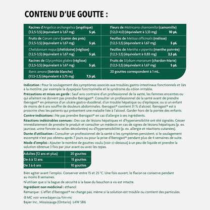 Iberogast 9 草本肠道健康护理 - 天然提取物，男女适用的肠道健康补充剂，缓解胃肠道紊乱和肠易激综合征 (IBS) 症状的消化补充剂，2x100ml