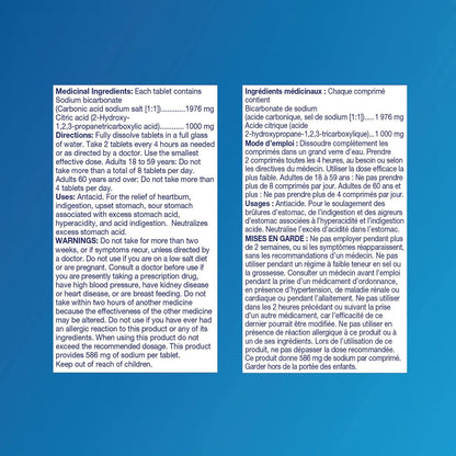 Alka-Seltzer 抗酸剂胃灼热缓解泡腾片 - 强效片剂，用于缓解胃灼热、胃酸、胃部不适，含碳酸氢钠和柠檬酸，24 片泡腾片